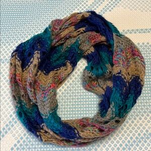 Multicolor Knit Infinity Scarf